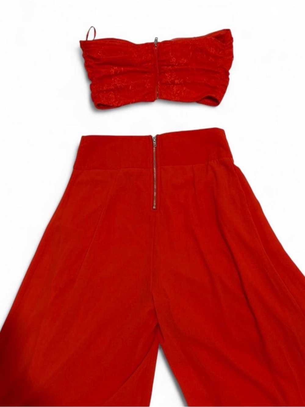 Women’s High-Waist Wide Leg Pants in Red